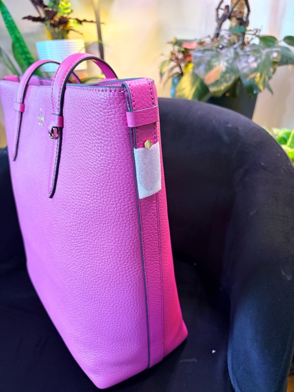 kate spade Hot Pink Pebbled Leather Tote - Picture 2 of 5